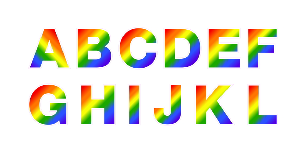 Rainbow Alphabet Template