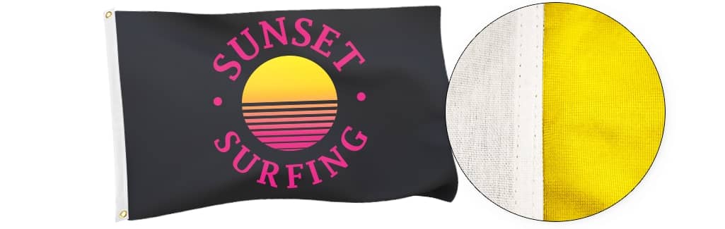 Custom standard sunset flag | Banners.com