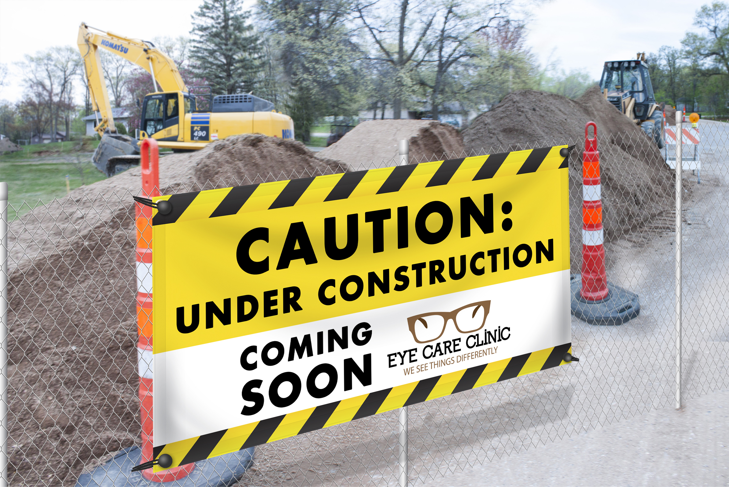 Coming Soon Eye Care Clinic Banner | Banners.com