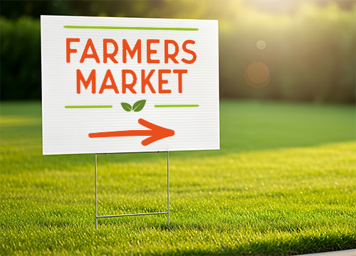 Farmer's Market Yard Signs