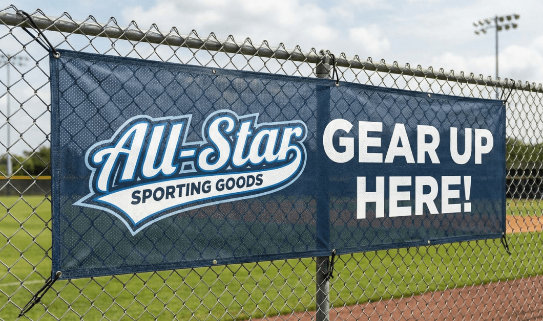 All-Star Sporting Goods Mesh Banner