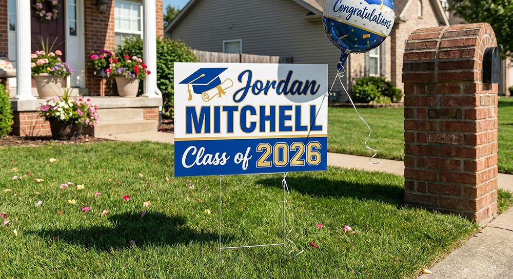 Graduation Yard Sign for Jordan | Banners.com