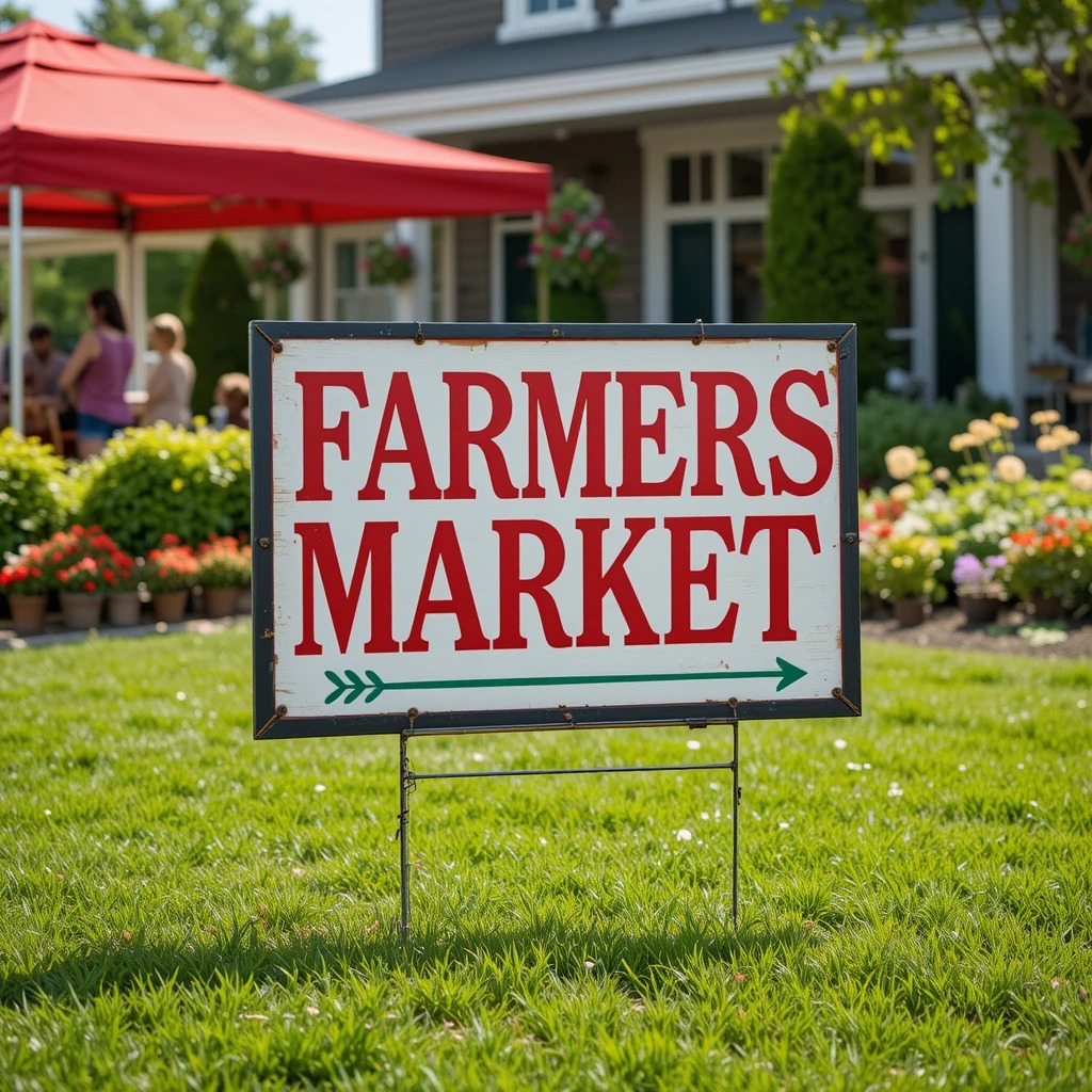 Farmer's Market Yard Signs