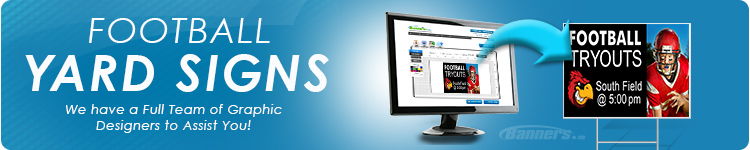 Custom Football Yard Signs | Banners.com