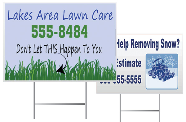 Lawn Care Yard Signs
