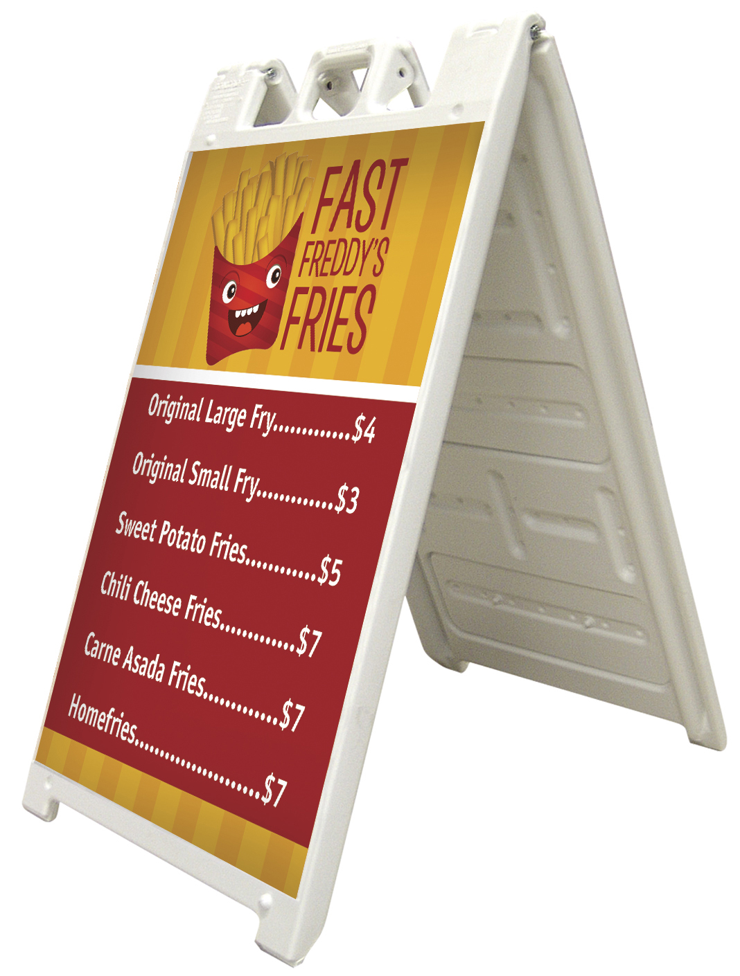 White Signicade Deluxe A Frame with (2) 36x24 Signs