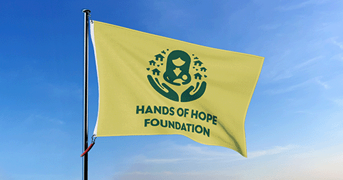 Custom hands for hope flag | Banners.com